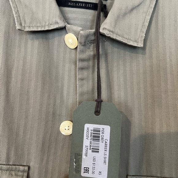 NWT all saints carrier ls jacket shirt xs - Picture 2 of 3
